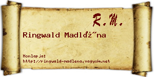Ringwald Madléna névjegykártya